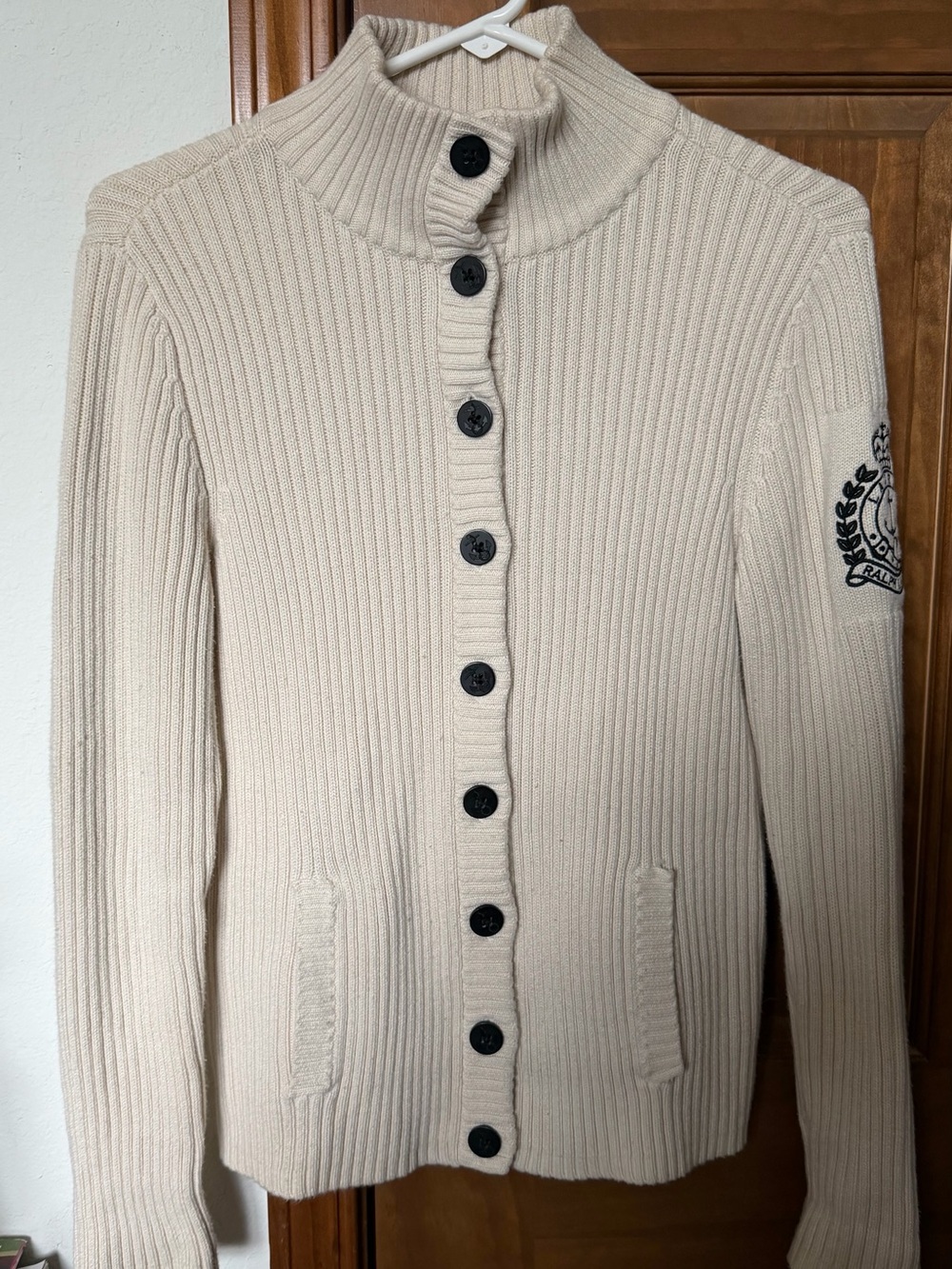 Vintage cream cardigan sweater by Ralph Lauren